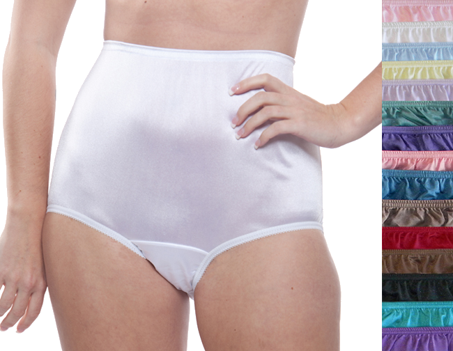 Comfort Choice Women's Plus Size Nylon Brief 10-Pack Underwear 