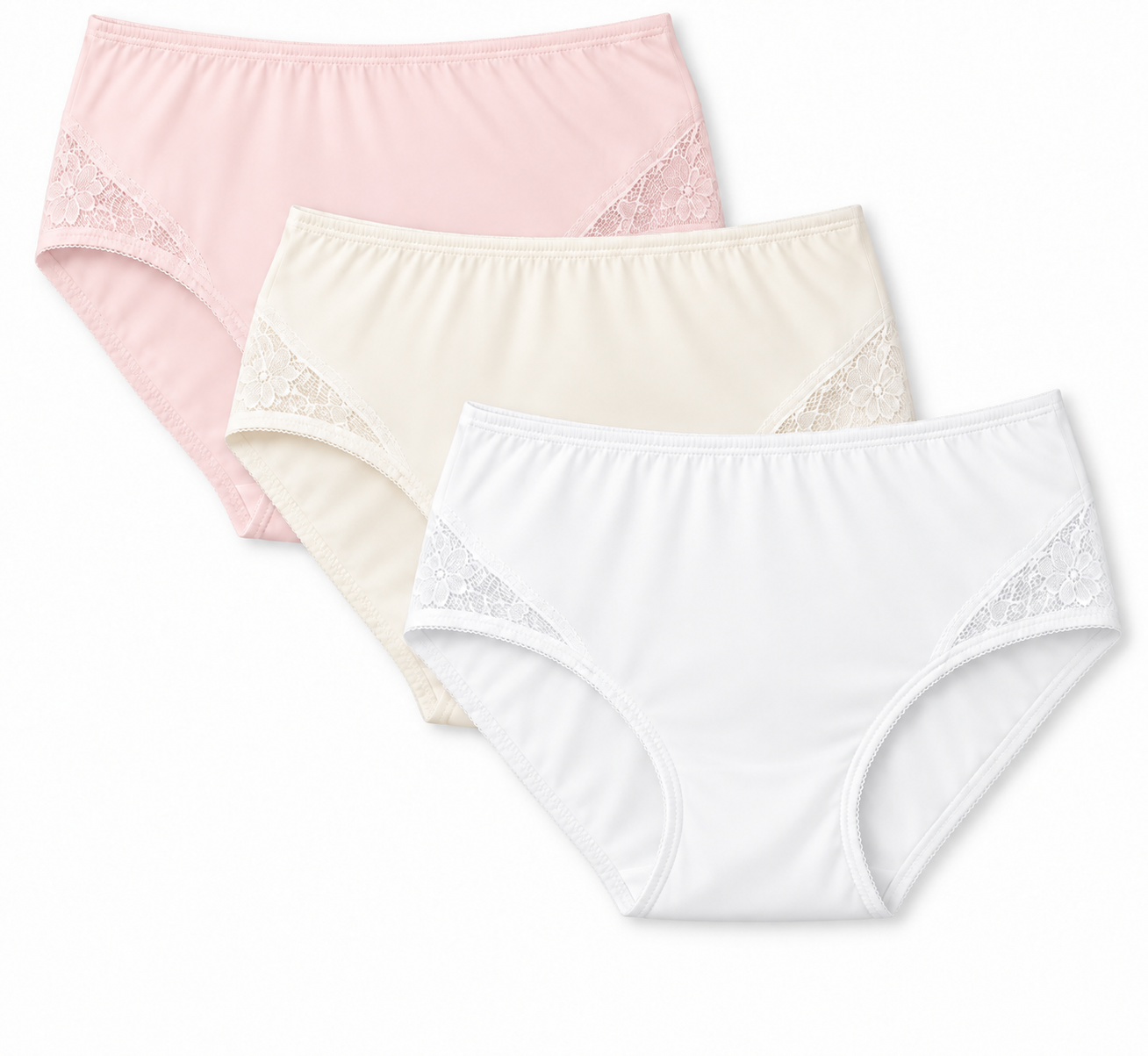 Nylon and Lace Panty 3 Packs (M108/Beatrice)