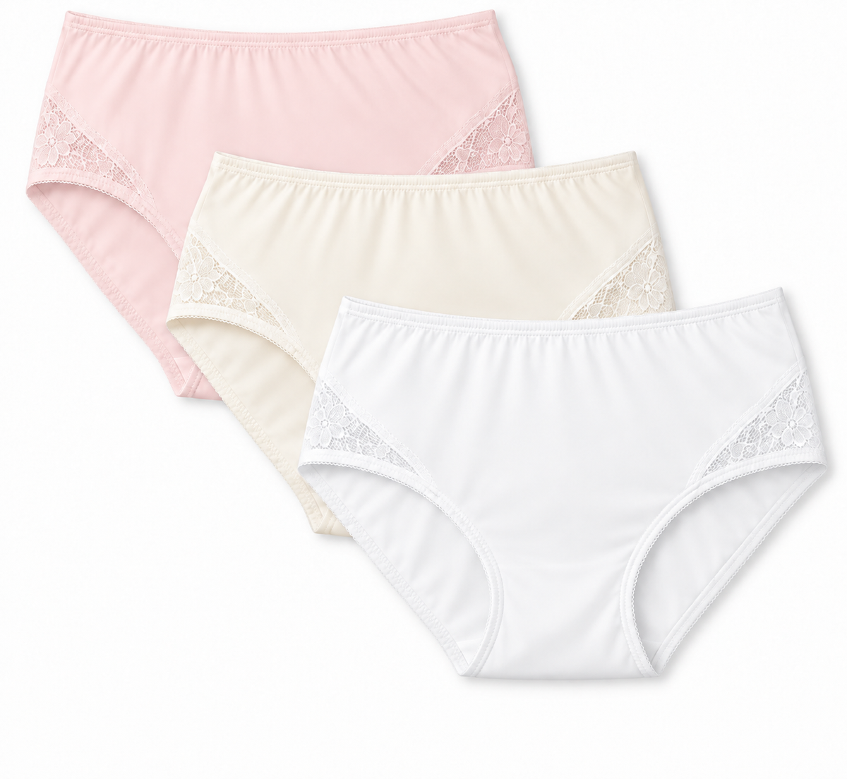Nylon and Lace Panty 3 Packs (M108/Beatrice)