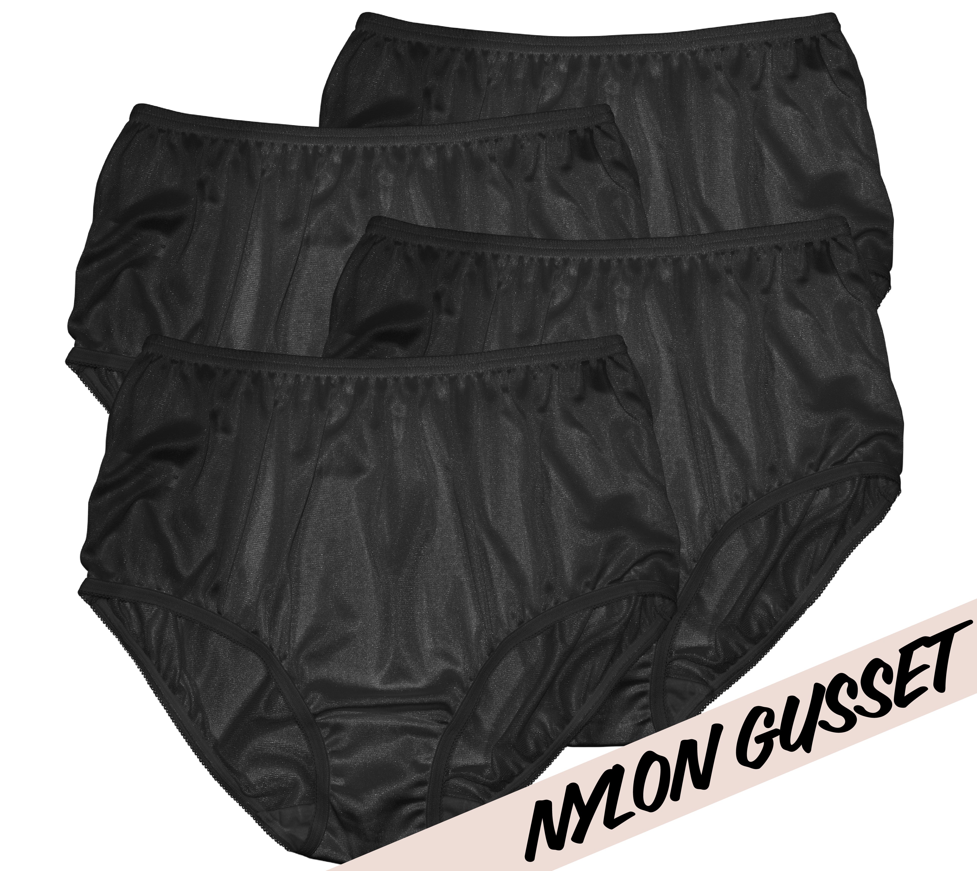 NYLON GUSSET Plain Jane/331 4 Pack: Black