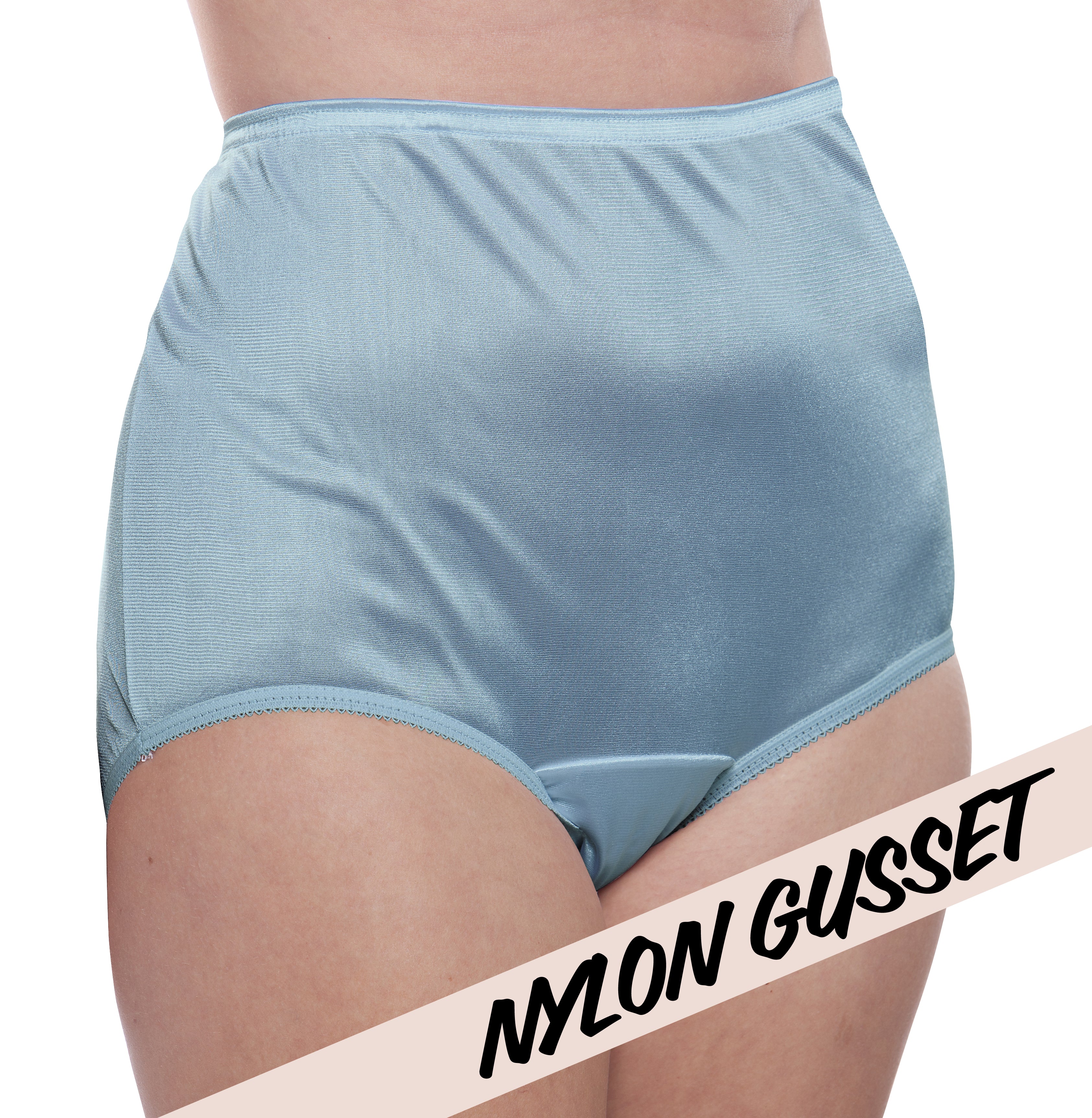 NYLON GUSSET Plain Jane/331 4 Pack: Dusty Blue