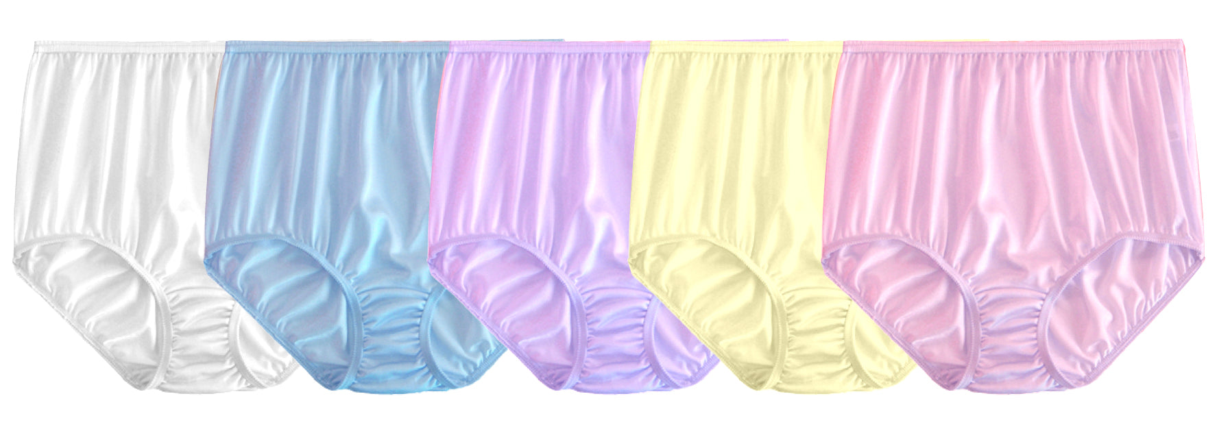 Classic Nylon, Full Coverage Brief Panty Assorted Color 4 Pack or