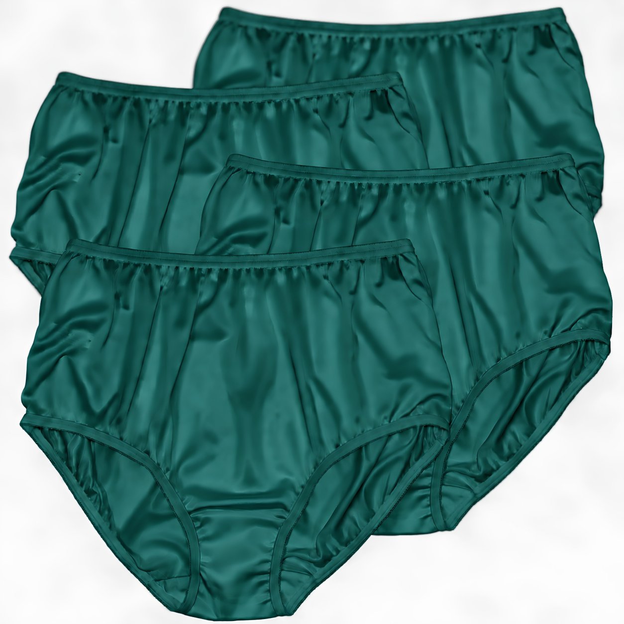 Teri Plain Jane 331 nylon-gusset brief in teal, shown as a smooth all-nylon full-coverage style.